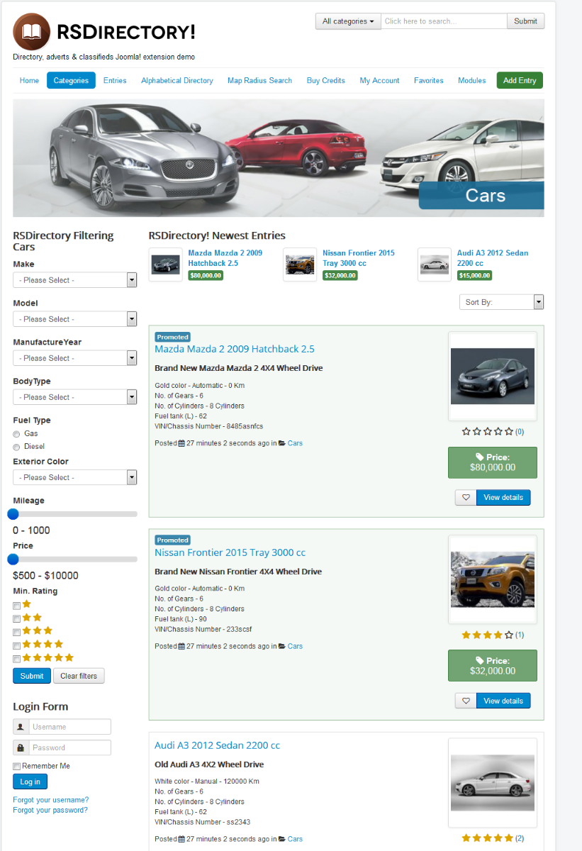 Système site Portail Annuaire web Médium
