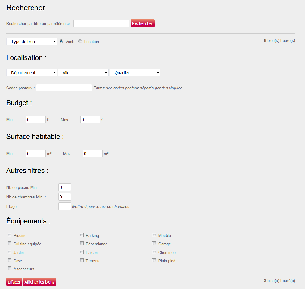 SYSTEME D’AGENCES IMMOBILIERE BASIC